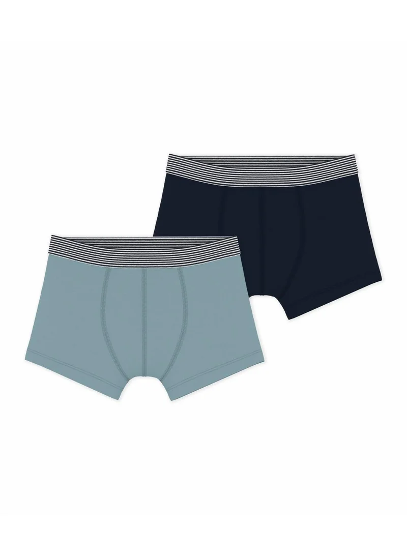 Petit Bateau Pack of children's boxers in plain cotton and elastane